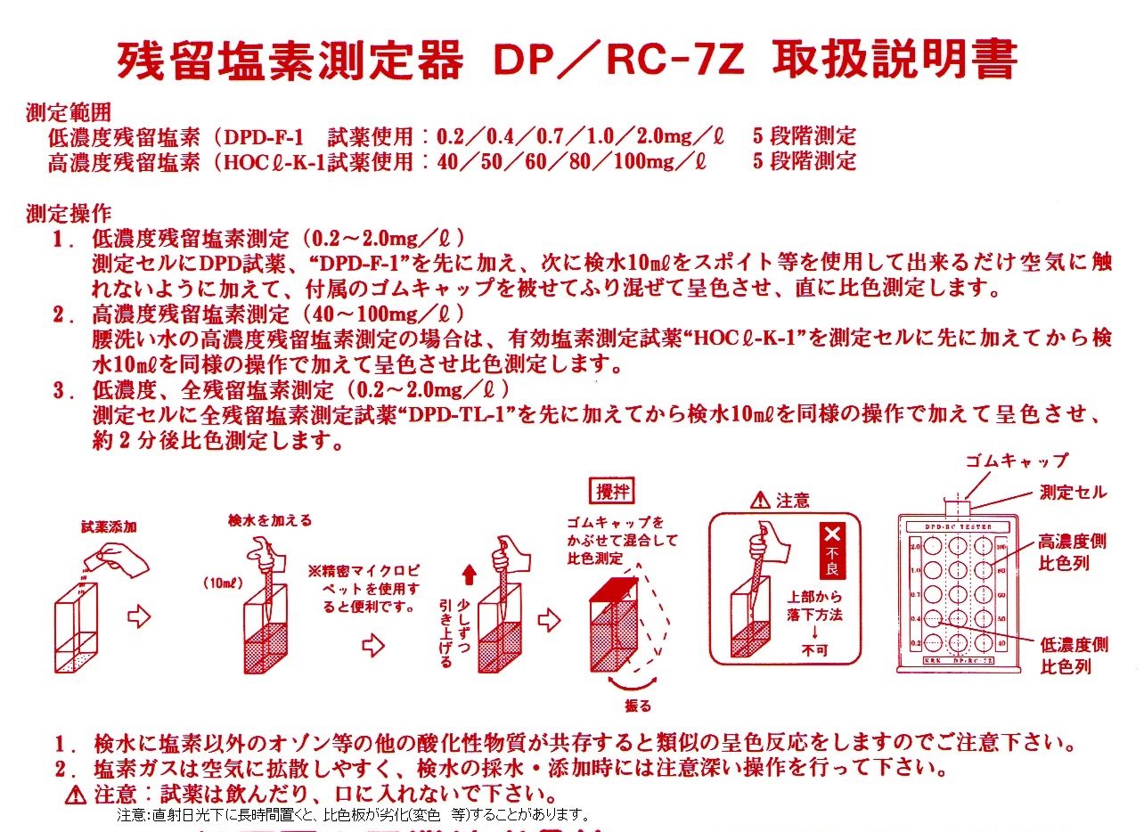 笠原理化工業 比色法水質測定器 アクアテスター DP RC-1Z 通販